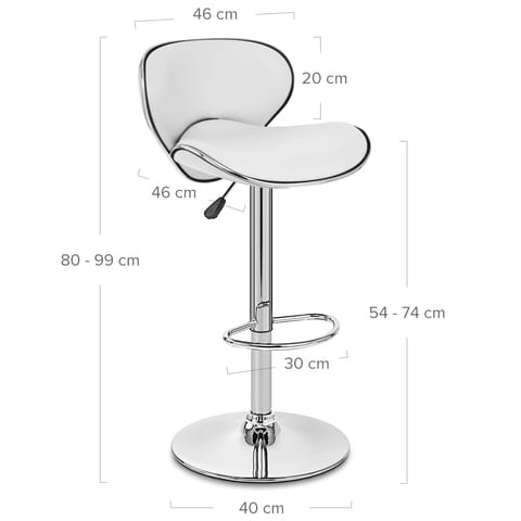 Duo Bar Stool White