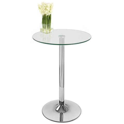 Vetro Stool Table Clear Glass