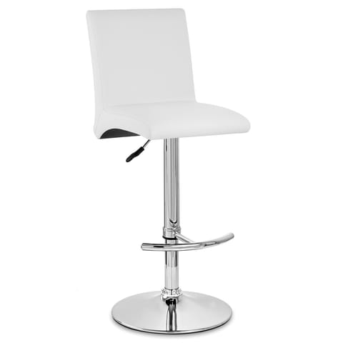 Deluxe High Back Stool White