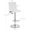 Deluxe High Back Stool White