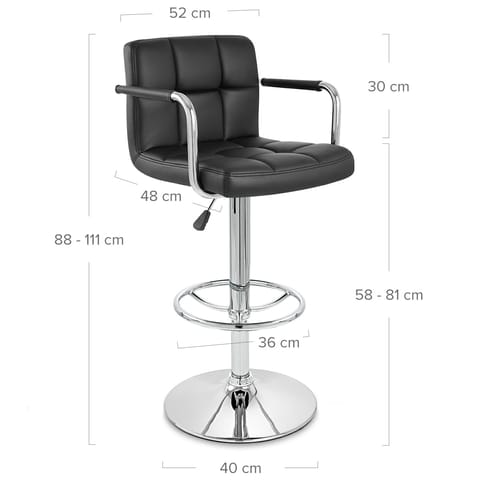 Maze Bar Stool Black