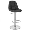 Rochelle Brushed Steel Stool Black