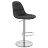 Rochelle Brushed Steel Stool Black