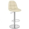 Rochelle Brushed Steel Stool Cream