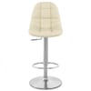 Rochelle Brushed Steel Stool Cream