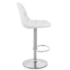 Rochelle Brushed Steel Stool White
