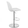 Rochelle Brushed Steel Stool White