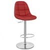Rochelle Brushed Steel Stool Red