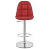 Rochelle Brushed Steel Stool Red