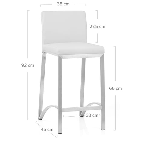 Leah Brushed Stool White