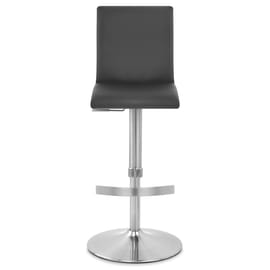 Deluxe Brushed High Back Stool Black