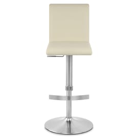 Deluxe Brushed High Back Stool Cream