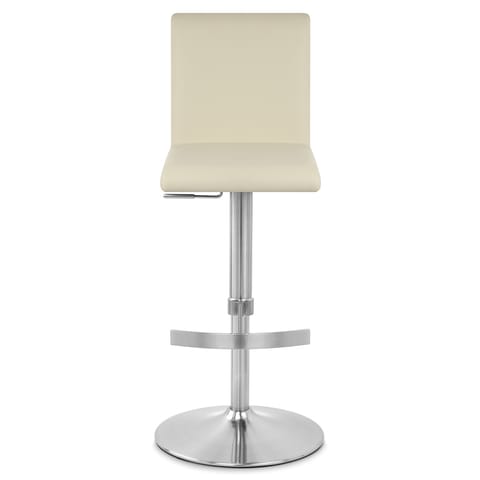 Deluxe Brushed High Back Stool Cream