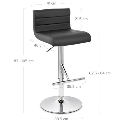 Style Bar Stool Black Dimensions