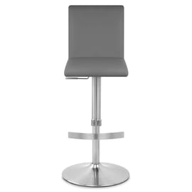 Deluxe Brushed High Back Stool Grey