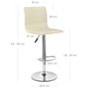 Fabio Real Leather Stool Cream