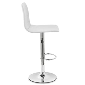 Fabio Real Leather Stool White