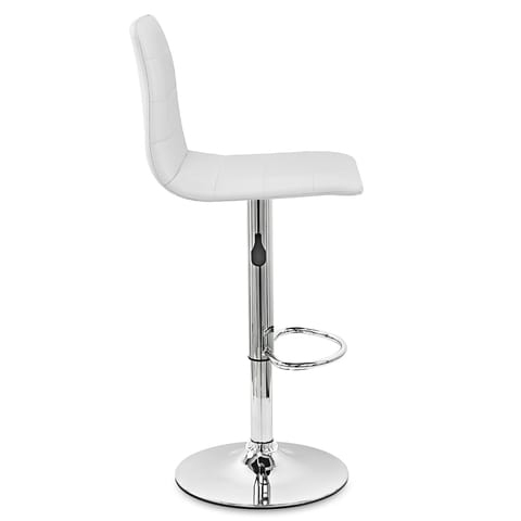 Fabio Real Leather Stool White