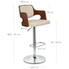 Amazon Walnut Bar Stool Cream