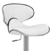 Deluxe Duo Leather Brushed Stool White