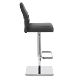 Martello Real Leather Stool Black
