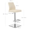 Martello Real Leather Stool Cream