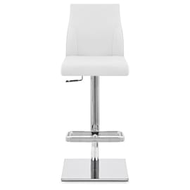 Martello Real Leather Stool White