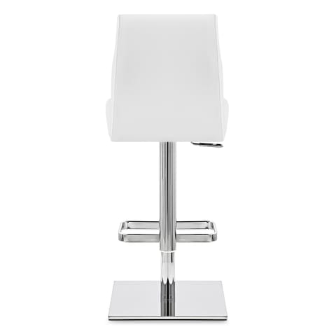 Martello Real Leather Stool White