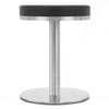 Tuck Brushed Steel Stool Black