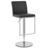 Cadiz Brushed Steel Stool Black