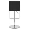 Cadiz Brushed Steel Stool Black