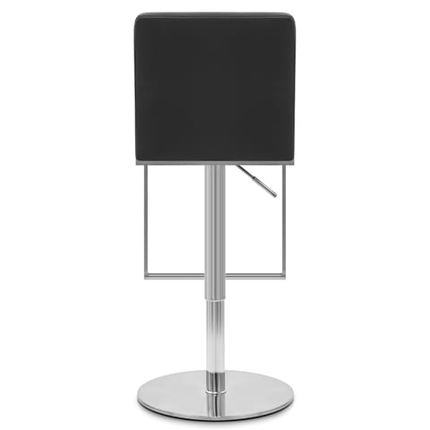 Cadiz Brushed Steel Stool Black
