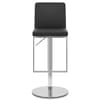 Cadiz Brushed Steel Stool Black
