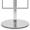 Cadiz Brushed Steel Stool Black