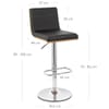 Riviera Walnut Bar Stool Black