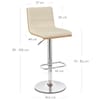 Riviera Walnut Bar Stool Cream