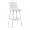 Charlotte Kitchen Stool White