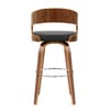 Alicia Walnut Bar Stool Black