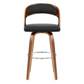 Alicia Walnut Bar Stool Black