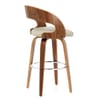 Alicia Walnut Bar Stool Cream
