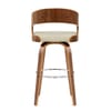 Alicia Walnut Bar Stool Cream