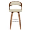 Alicia Walnut Bar Stool Cream