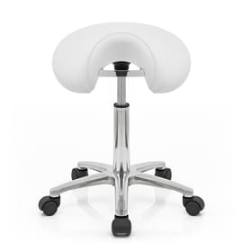 Deluxe Saddle Stool White