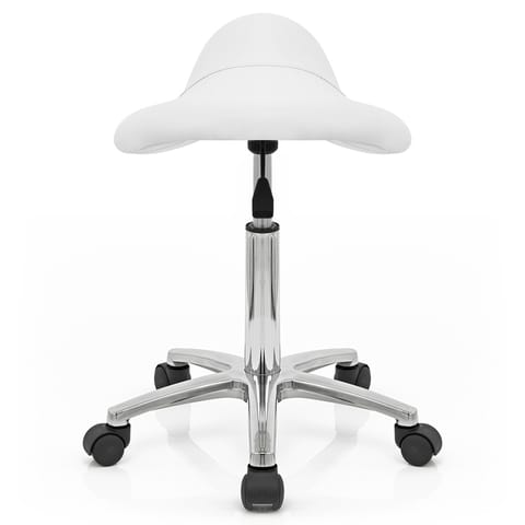Deluxe Saddle Stool White