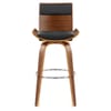 Harper Bar Stool Walnut & Black