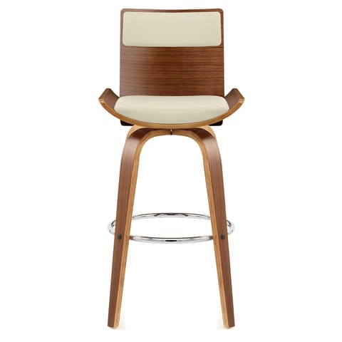 Harper Bar Stool Walnut & Cream