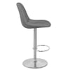 Ferrero Brushed Steel Bar Stool Grey