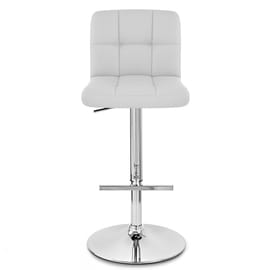 Grid Bar Stool White