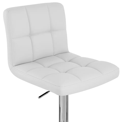 Grid Bar Stool White