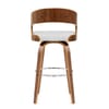 Alicia Walnut Bar Stool White